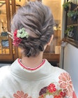 【 Lino Satsuki】着物にもドレスにも合うフルアップヘアセット