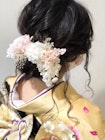成人式　ヘアセット、着付け、メイク、ネイルチップ