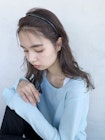 カチューシャアレンジ_ハイライトカラーオリーブカラー_47151