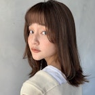 ミディアムワンカールパーマスタイル