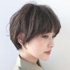 大人可愛い 丸み小顔ショート ハイライト 艶イルミナカラー