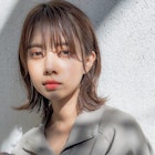 【韓国風ヨシンモリ】外ハネミディ×ミルクティーベージュ