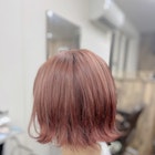 外ハネボブ ピンクブラウン
