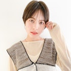 ダークブラウン×ナチュラル丸みショート