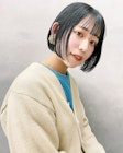 【早瀬忍　梅田中津】ダークオリーブカラー×ショートボブ