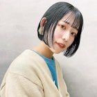 【早瀬忍 梅田中津】ダークオリーブカラー×ショートボブ