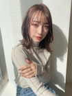 大人可愛いヘア×ピンクベージュ