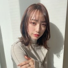 大人可愛いヘア×ピンクベージュ