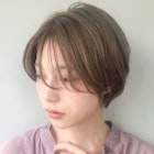 クールショートボブルフ♪小顔カットアッシュベージュハイライト