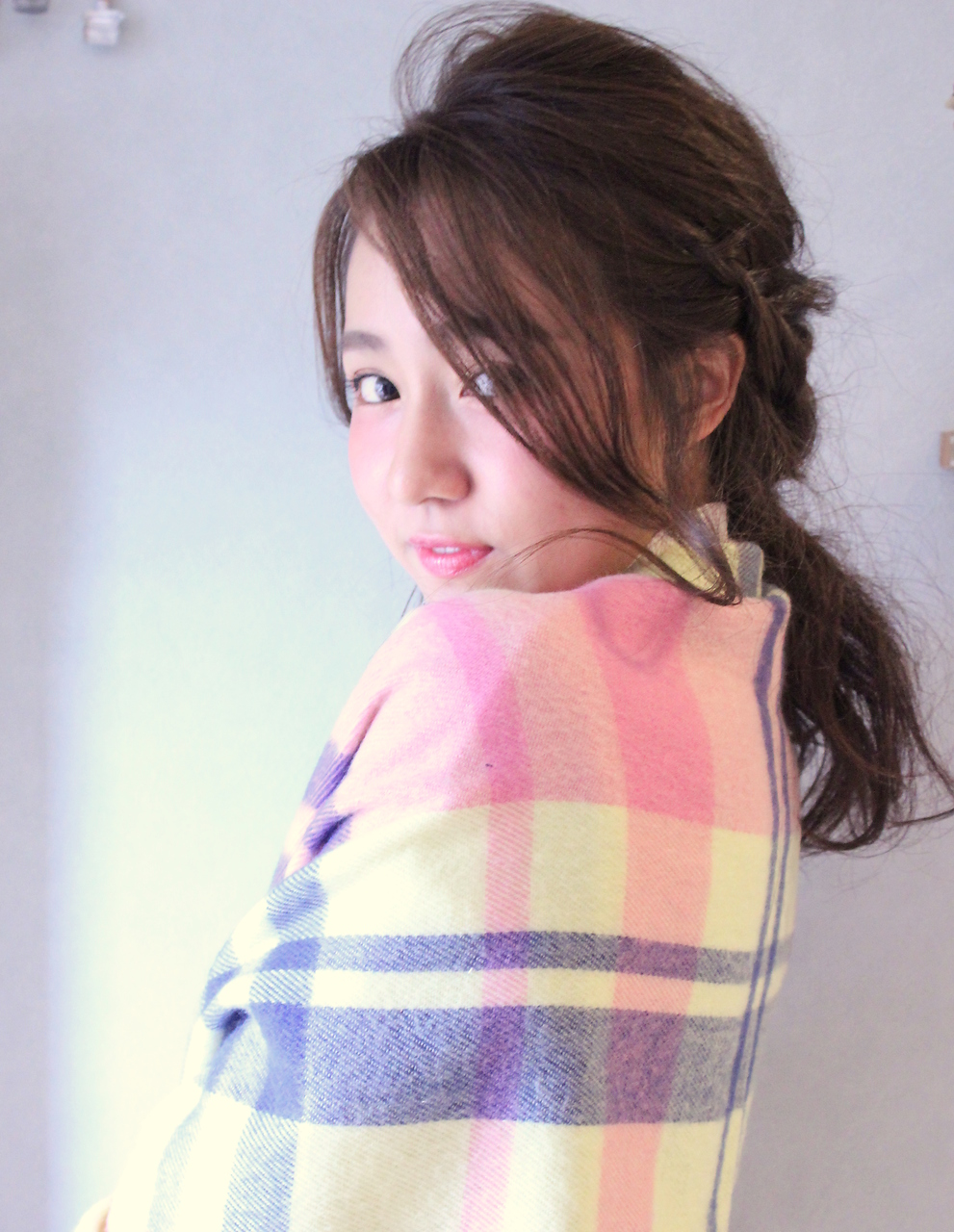 フィッシュボーン☆カジュアルハーフアップ【Lumo bleu】