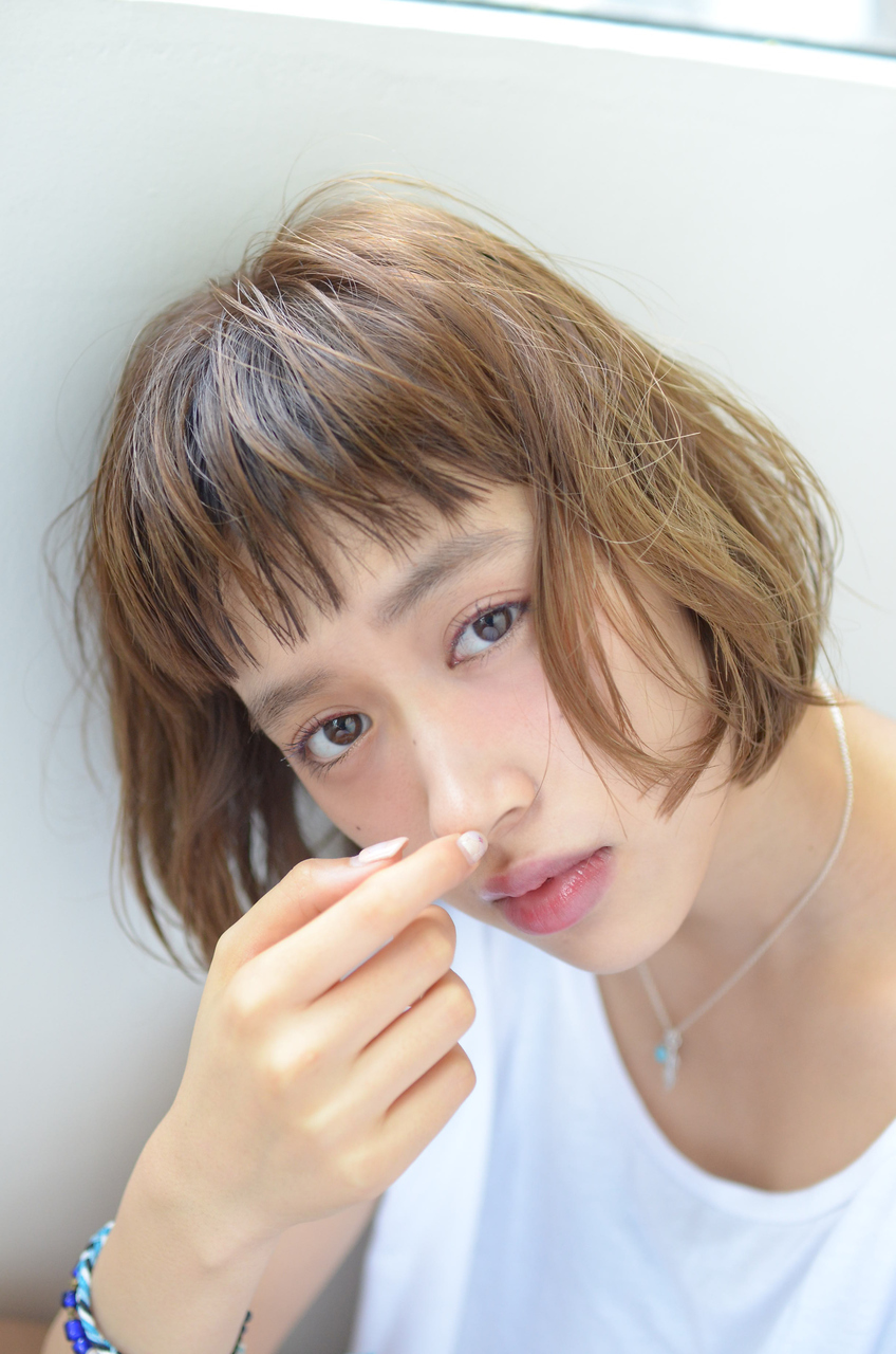 【Vicke渋谷】眉上バングが可愛い☆エフォートレスカールボブ