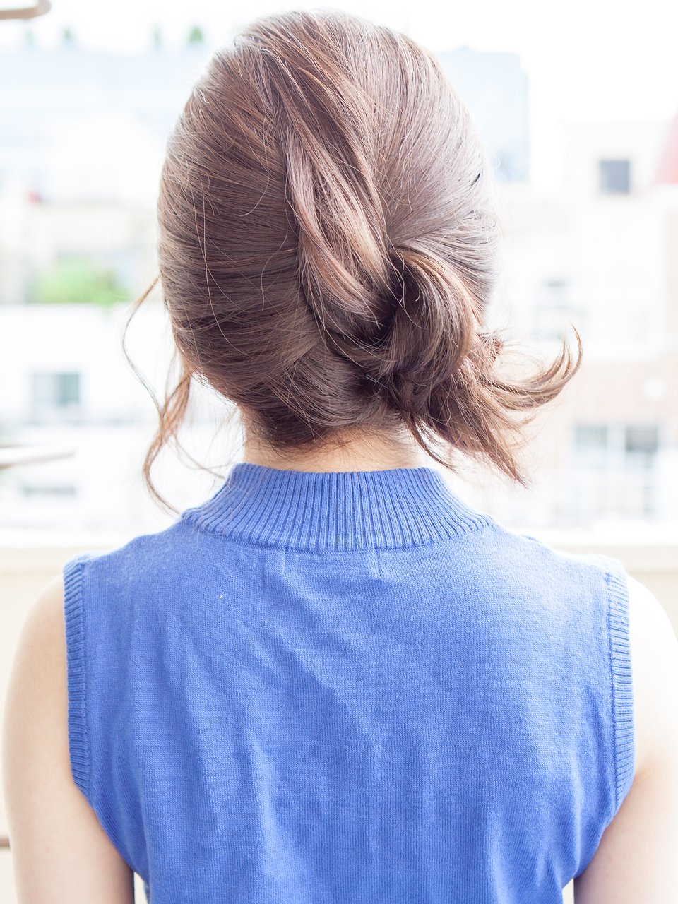 短め編み込みサイドアップおくれ毛簡単アレンジ<表参道青山原宿>
