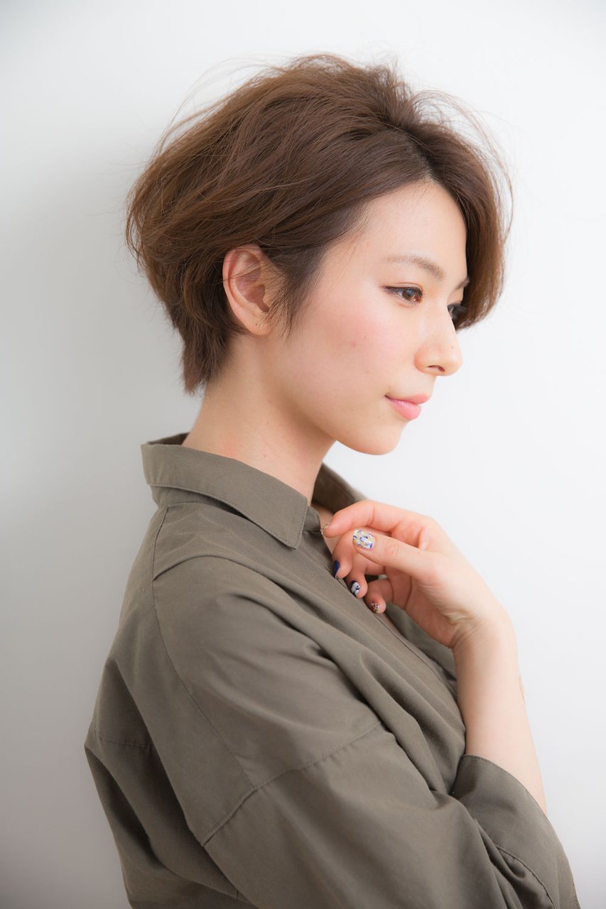 【aRietta】大人かわいいベージュカラーノームコア前下がりボブ