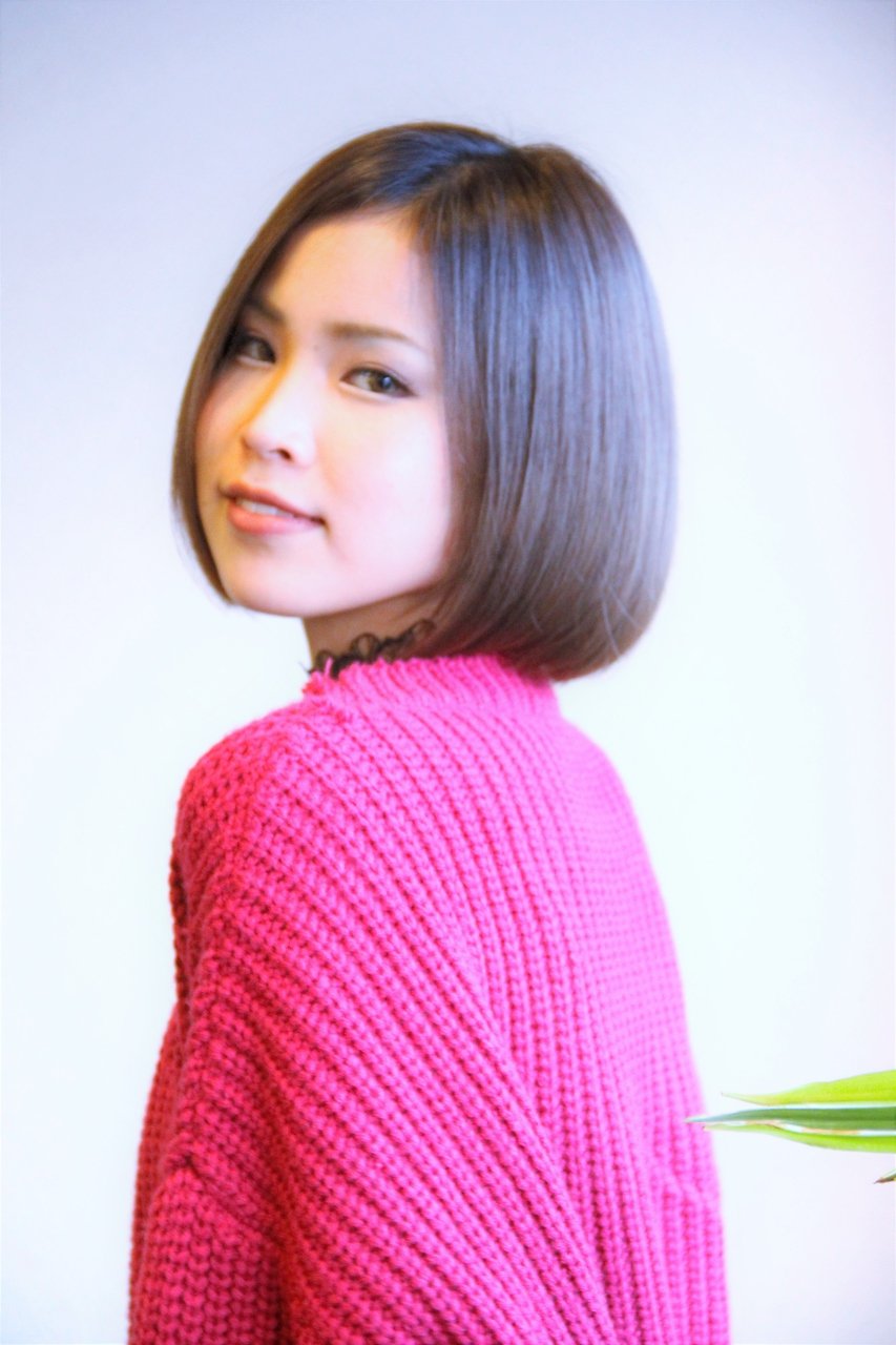大人可愛い☆ワンレンショートボブ