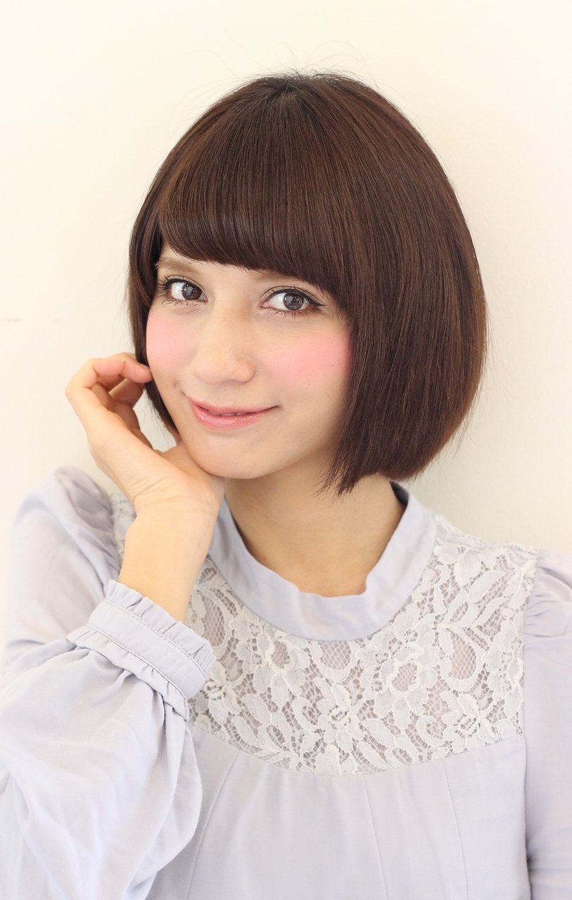 愛され小顔ボブのナチュラルストレート