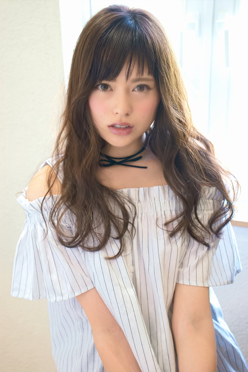 小顔 アシメショ-トバング×こなれ感ある大人かわいい