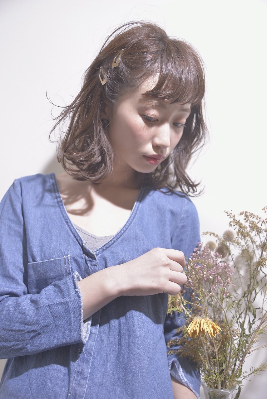 肩につくかつかぬか、はねちゃうかも、はねちゃうかもいいかも！