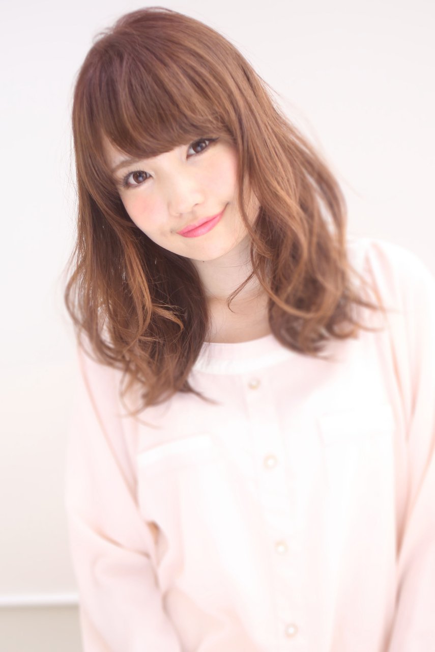 Mariabyafloatエアリーカールフェミニンバング小顔ウエーブ♪