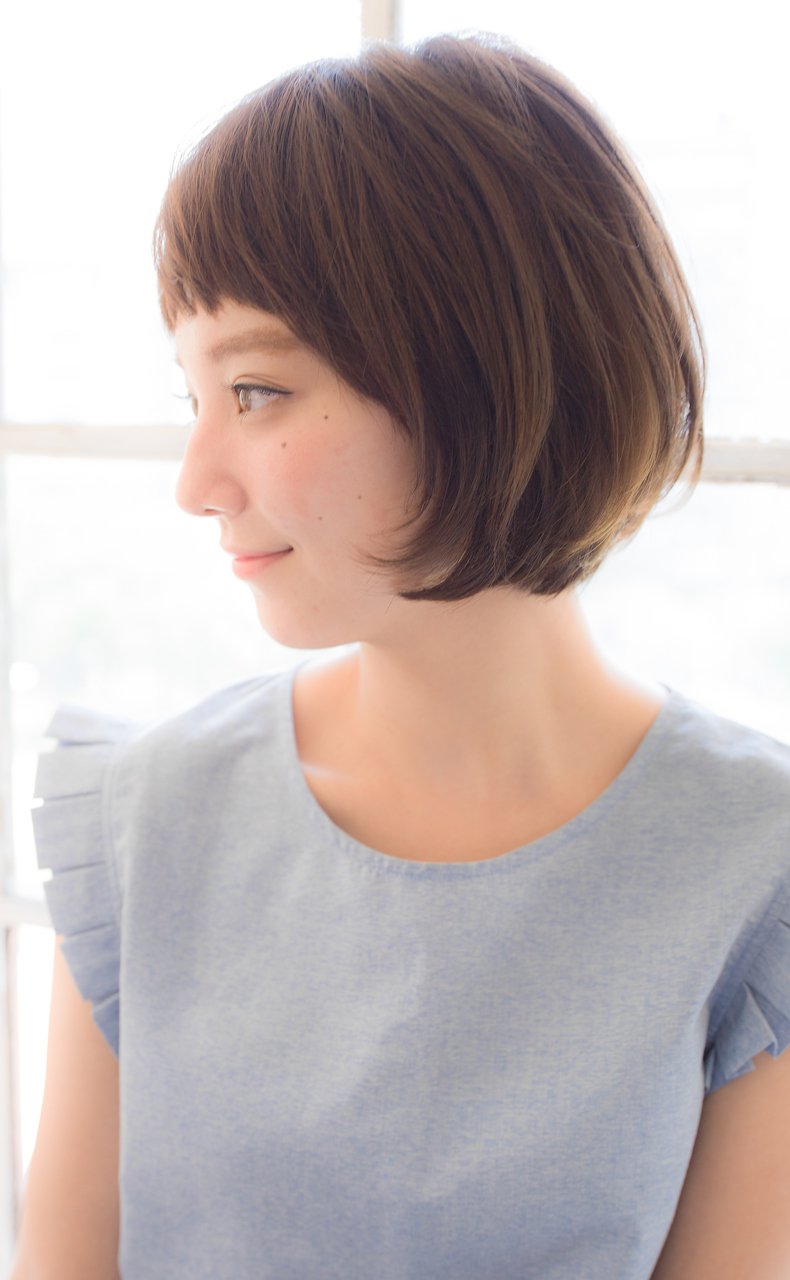 シャンドゥール栄　大人かわいいマニッシュショートボブby宮本