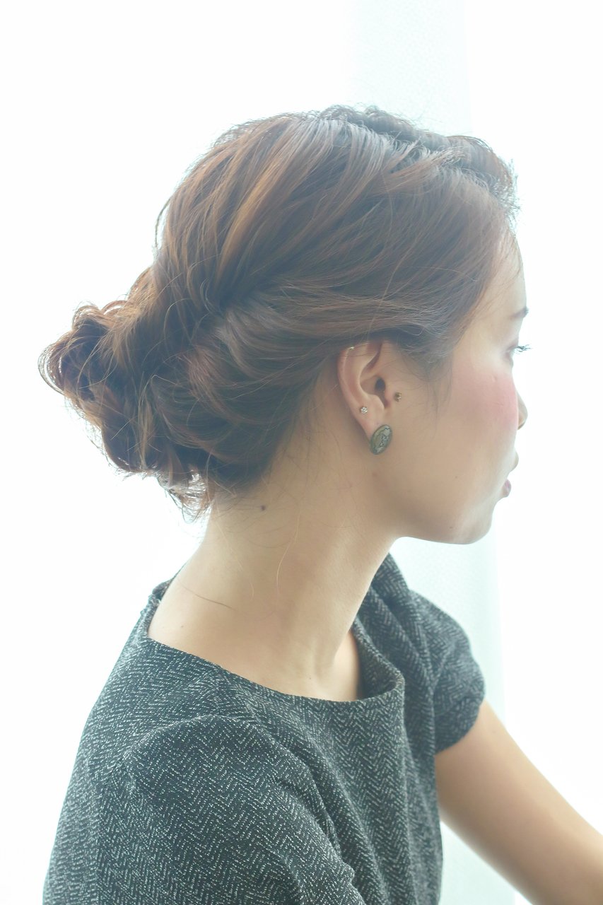 etowal＊kitta＜アレンジ フィッシュボーン編み込み×シニヨン＞