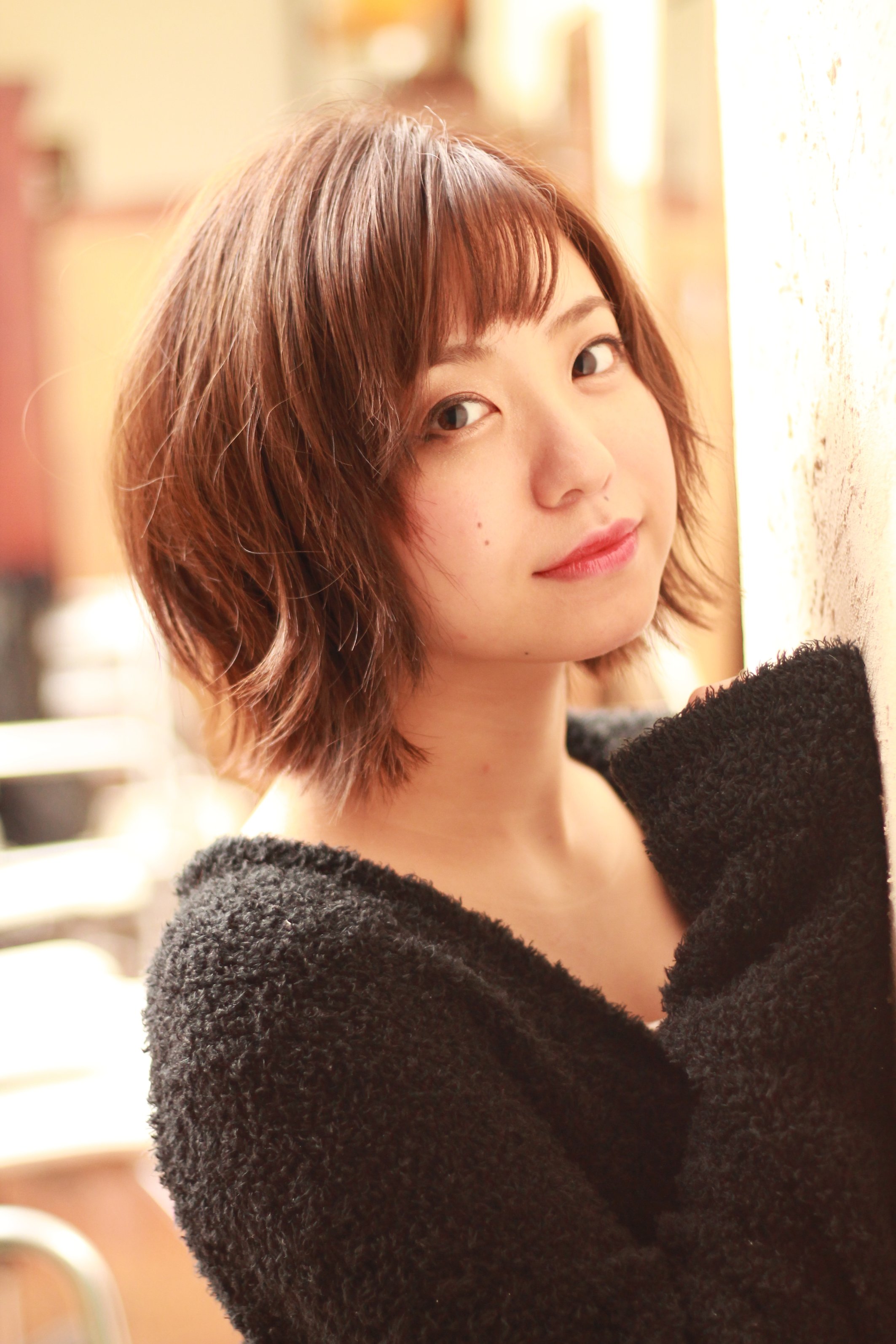 可愛い外ハネショートボブ　菊地