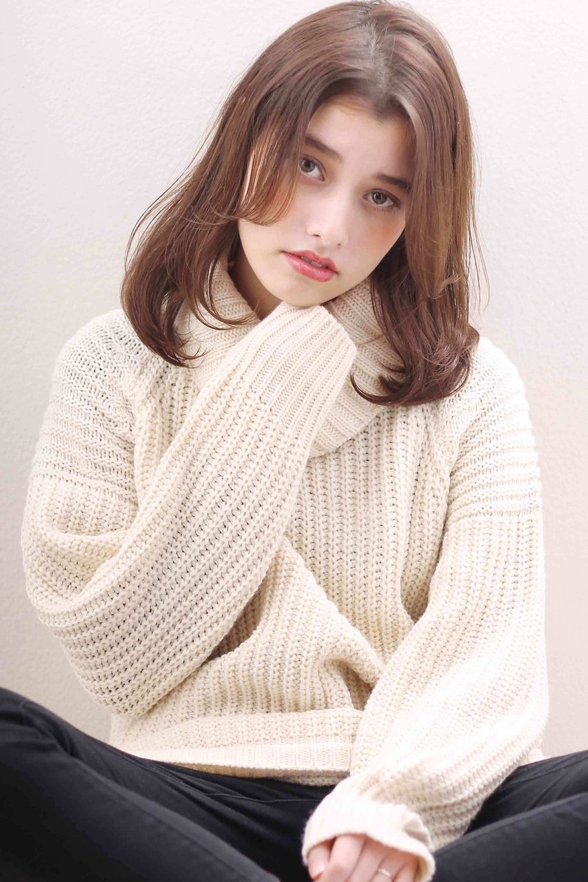 スポンテニアス☆小顔フリンジバングミディ