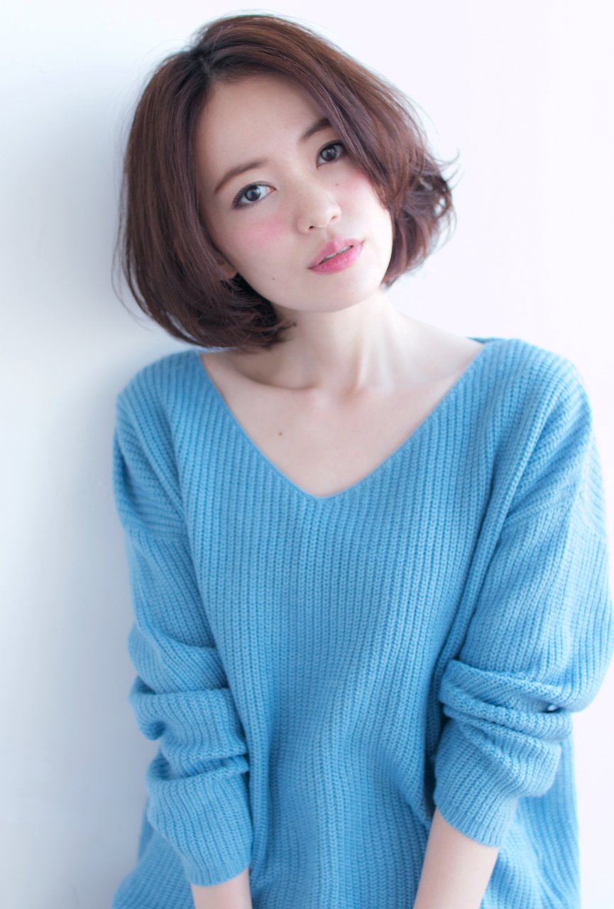 簡単スタイリングのカールボブ