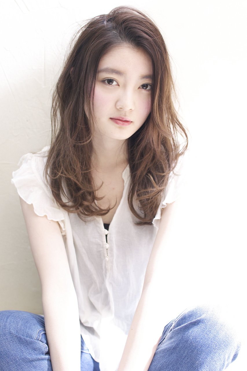 モテ大人フェミニン無造作ラフウェーブ 中村アン風
