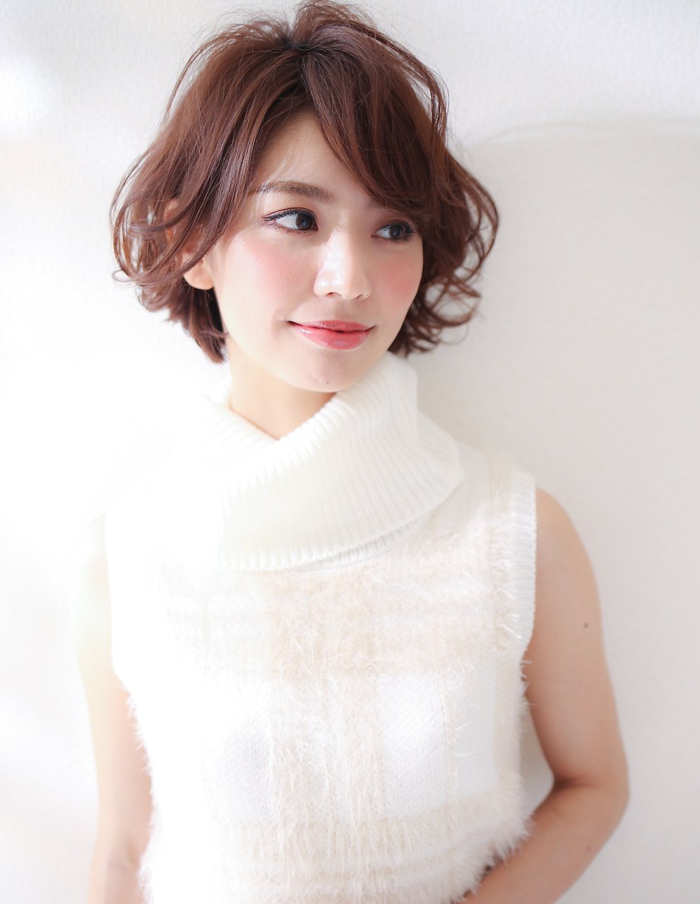 大人可愛い耳かけひし形ふんわりショートボブ☆★☆