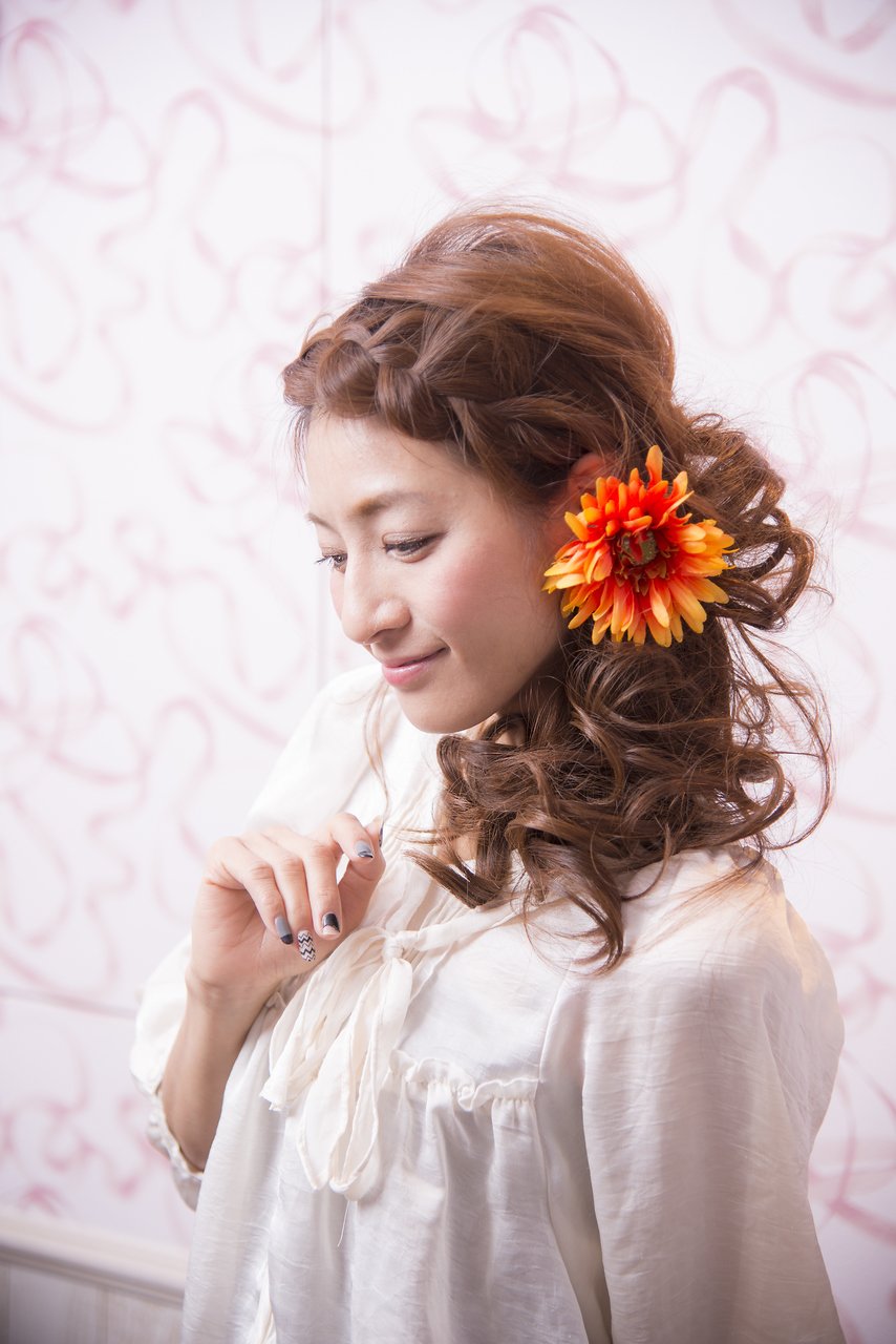 【miel hair blanc】大人気編み込みエアリーサイドアップ♪