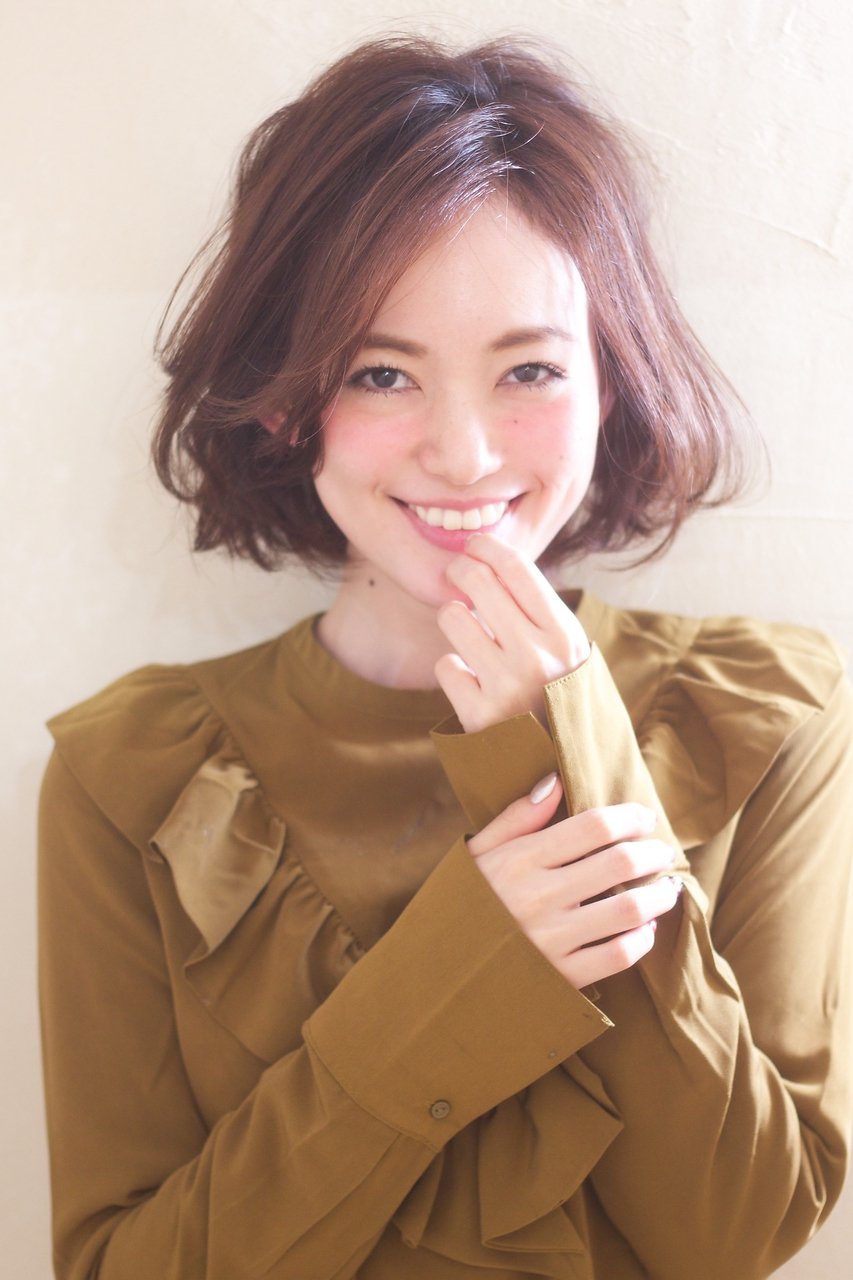 愛されボブ【マッシュフリンジバンググレージュスポンテニアス】
