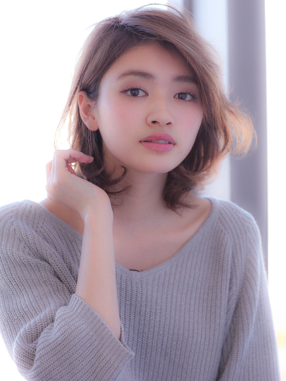 ☆ふわり耳掛け大人フェミニンレイヤーボブ☆