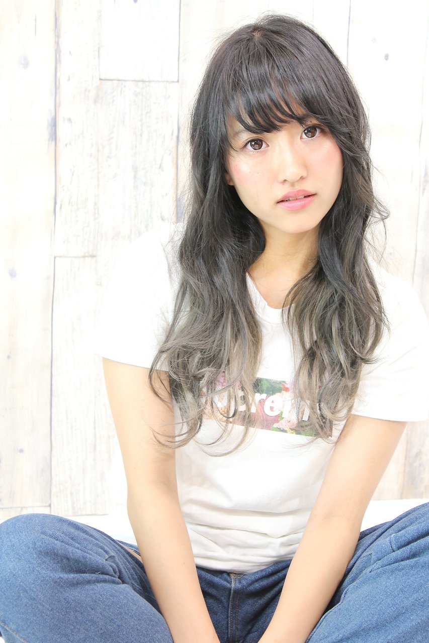 グラデーションダブルカラー#シルバーグレージュ！
