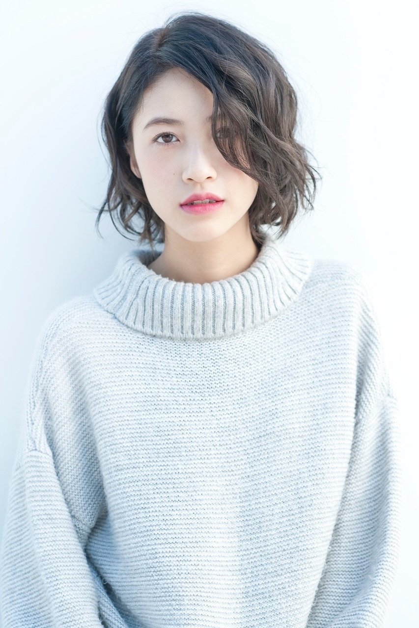 《NORAサトウ》小顔大人前髪暗髪ローライト耳かけショートボブ☆