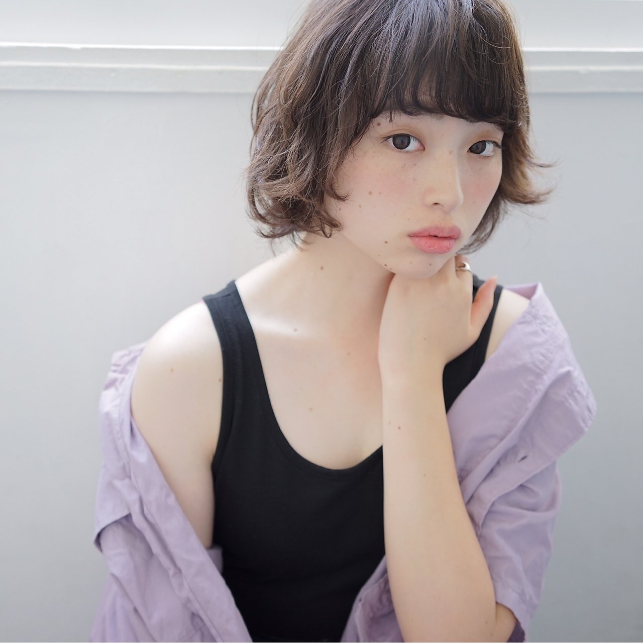 動きが出やすい束感ショートボブ☆