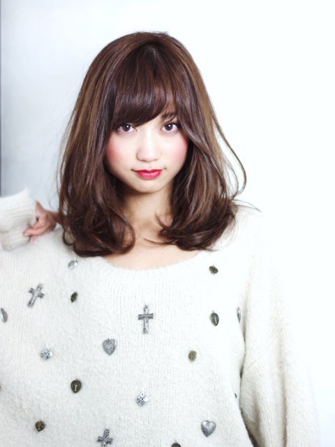 [NORA/久場秀行]スポンテニアス×フリンジバング×グレージュp