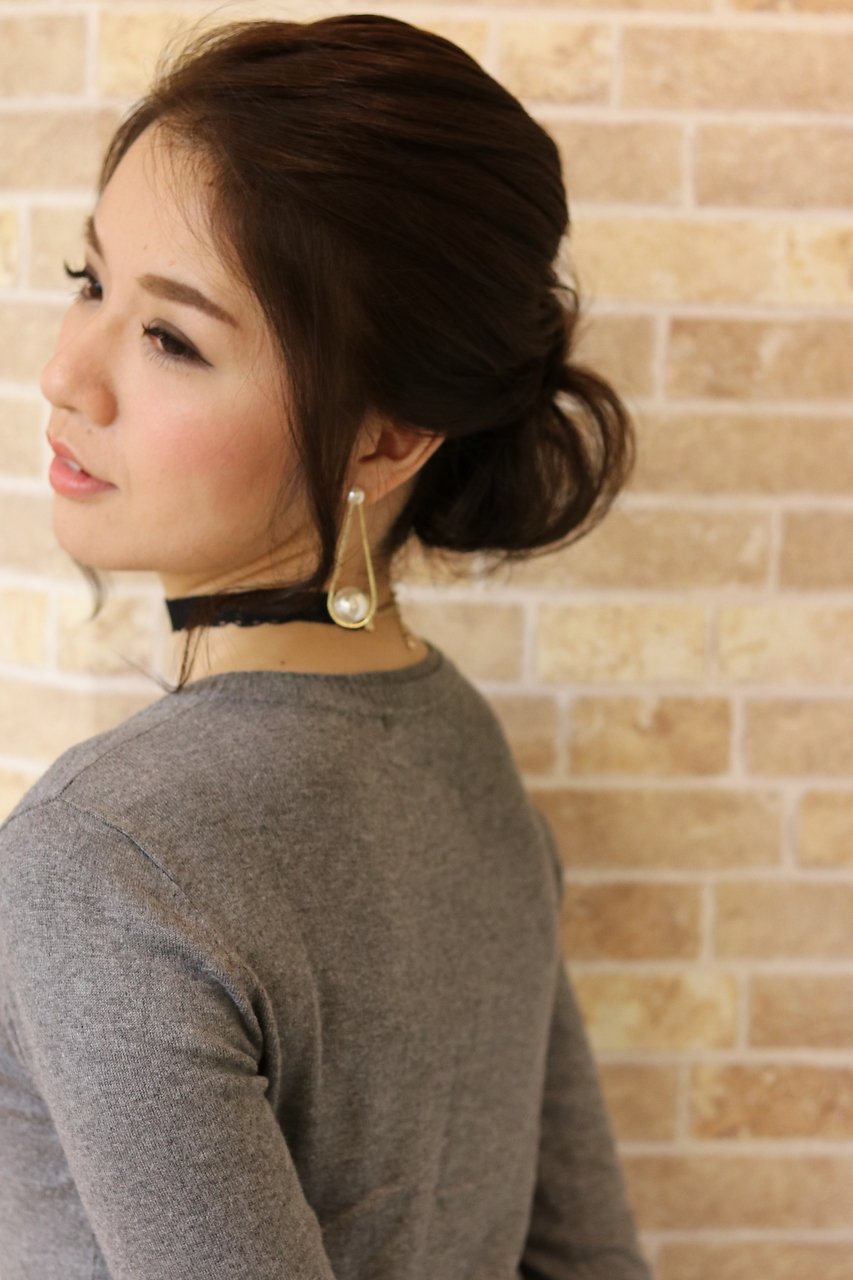 アップバングお出掛けパーティーヘアセット☆