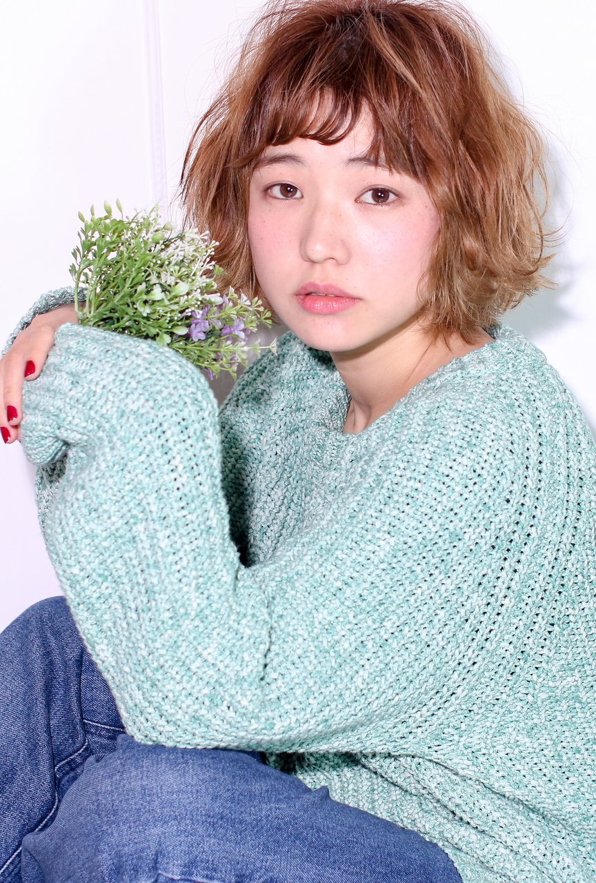 外国人風ボブ×新色☆アディクシーグレージュ#feuille中村大輔