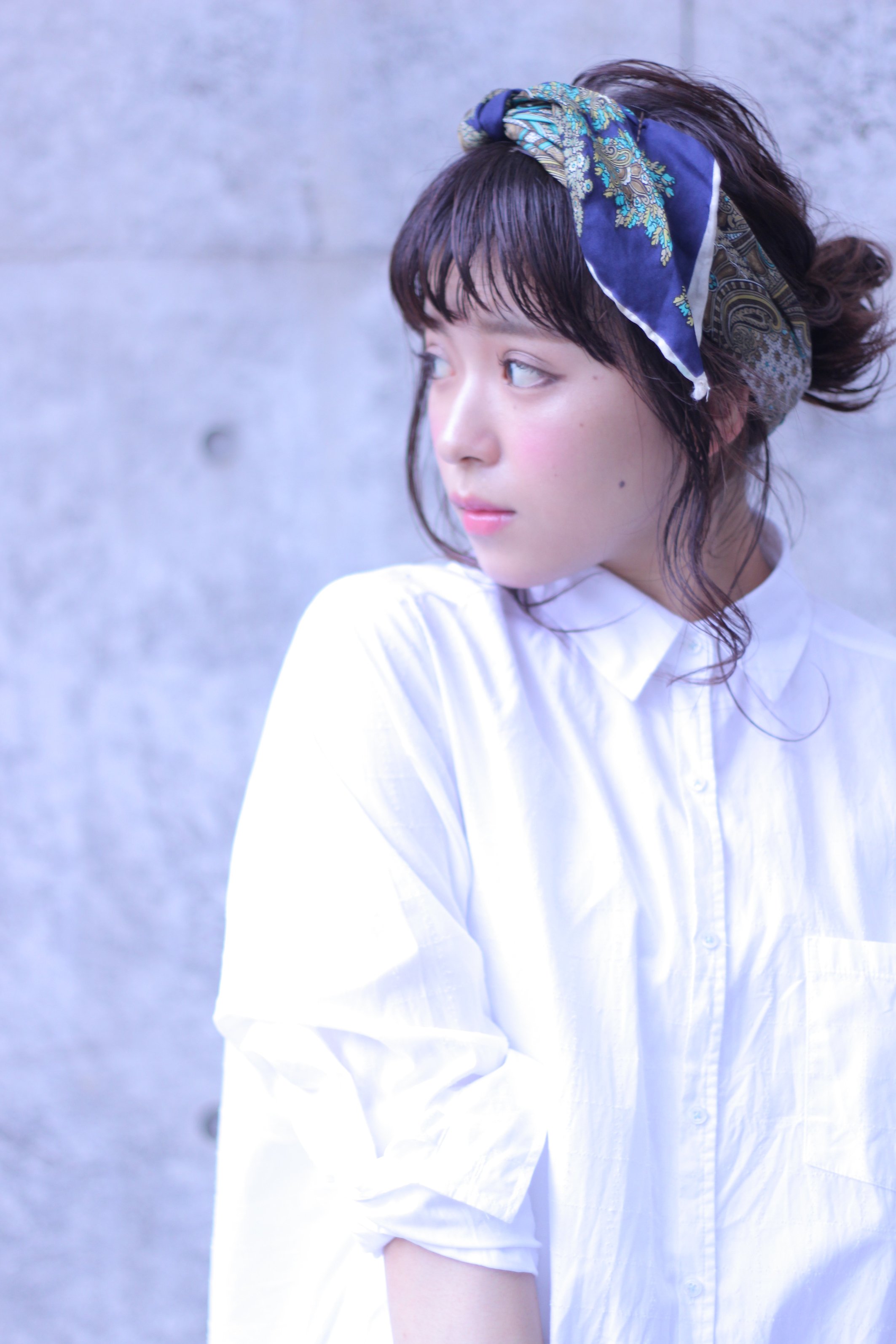 cache cache★スカーフの簡単ヘアアレンジ