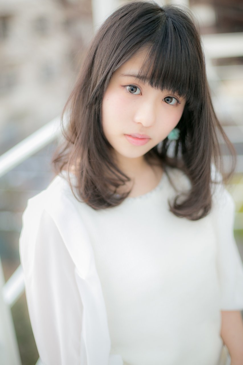 【Euphoria】暗髪にはカールと前髪で抜け感を♪清楚なモテミディ