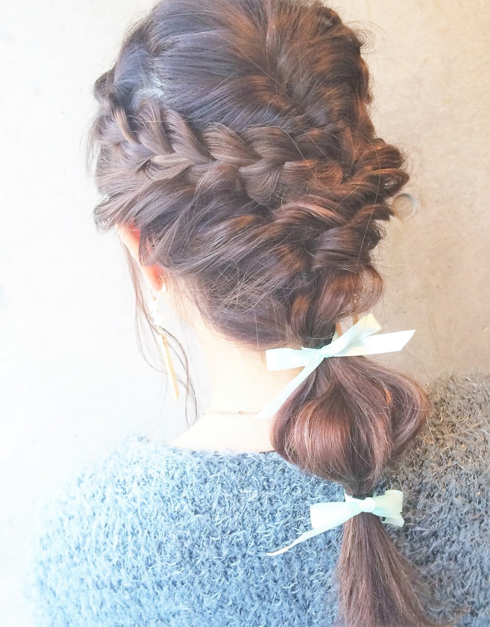 ◆melgina◆リボン×編み込み　hair set ＊
