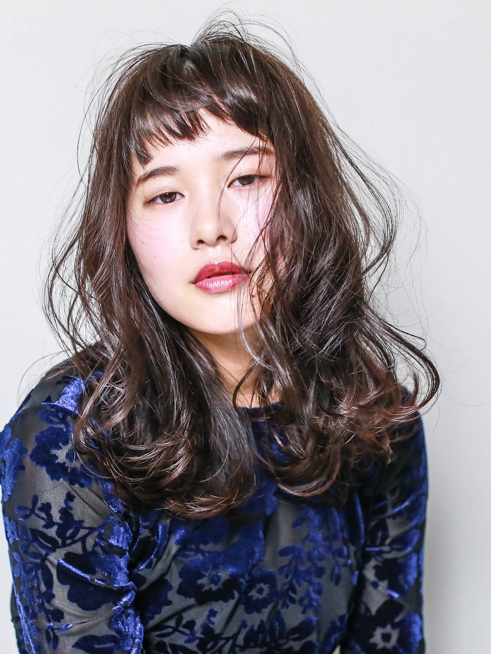 long【ロング、オン眉、くせ風】