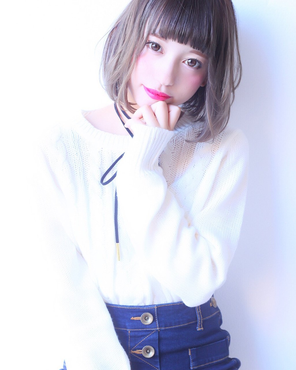 Repeace..ボブ×ぱっつん×アッシュ