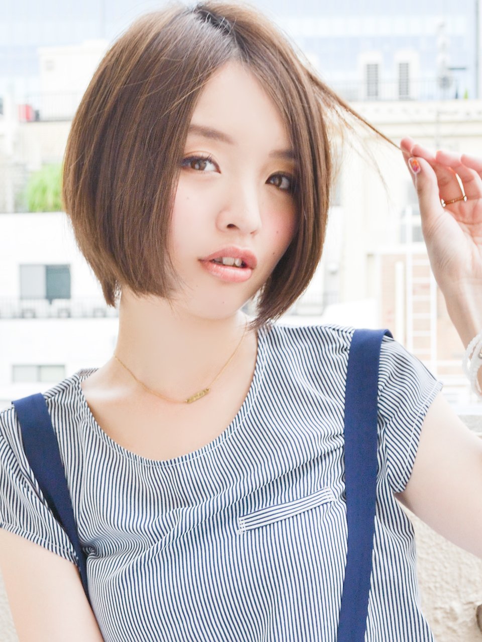 さらさらダメージレス縮毛矯正ニュアンスストレート前下がりボブ