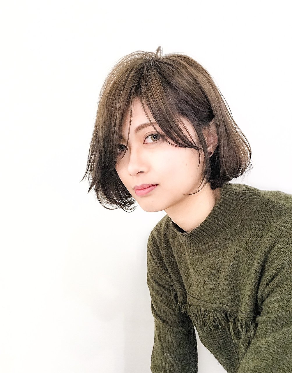 ボブ×グレージュ