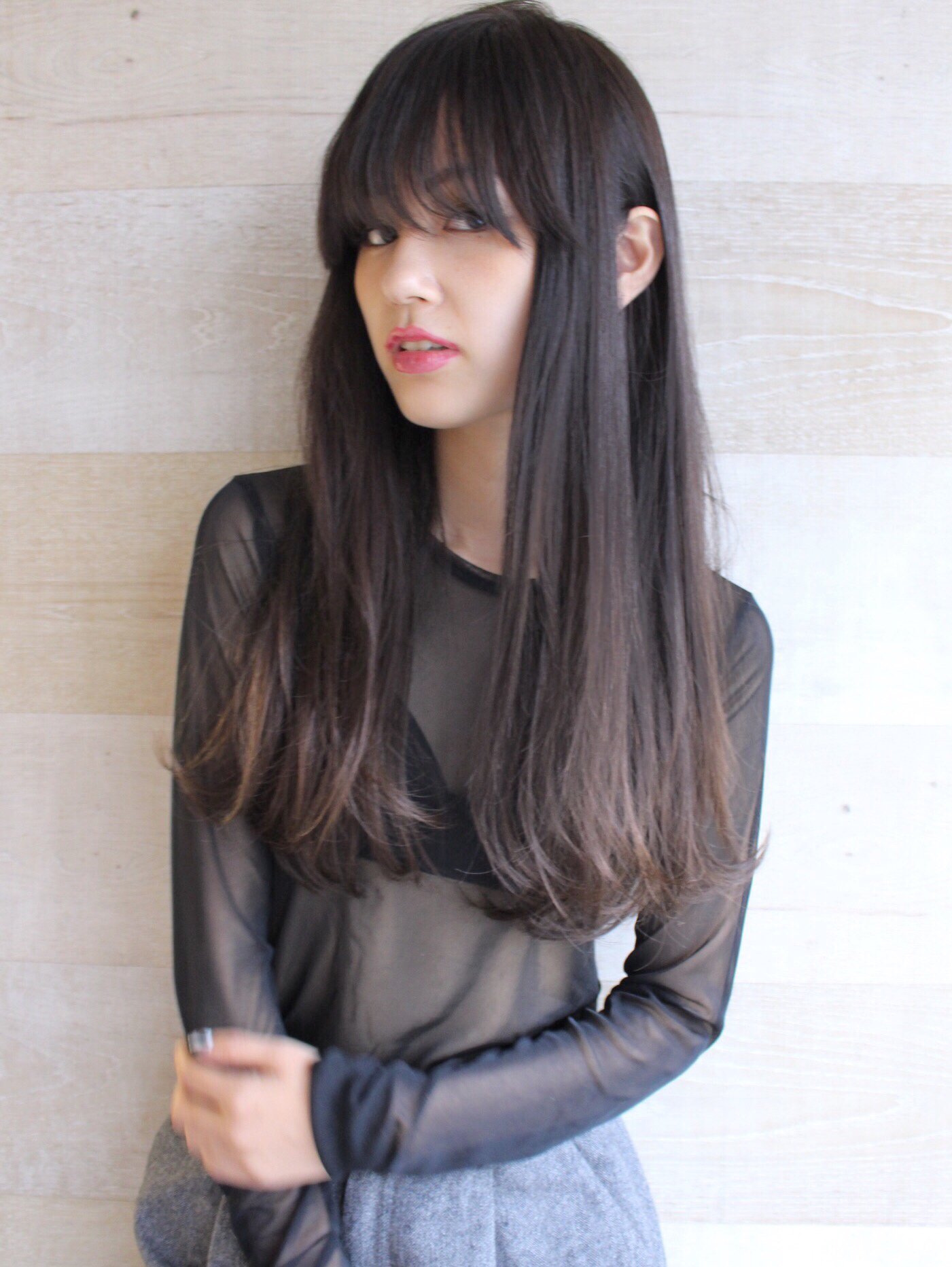 【Beleza】st81_フリンジバングスポンテニアス×グレージュ