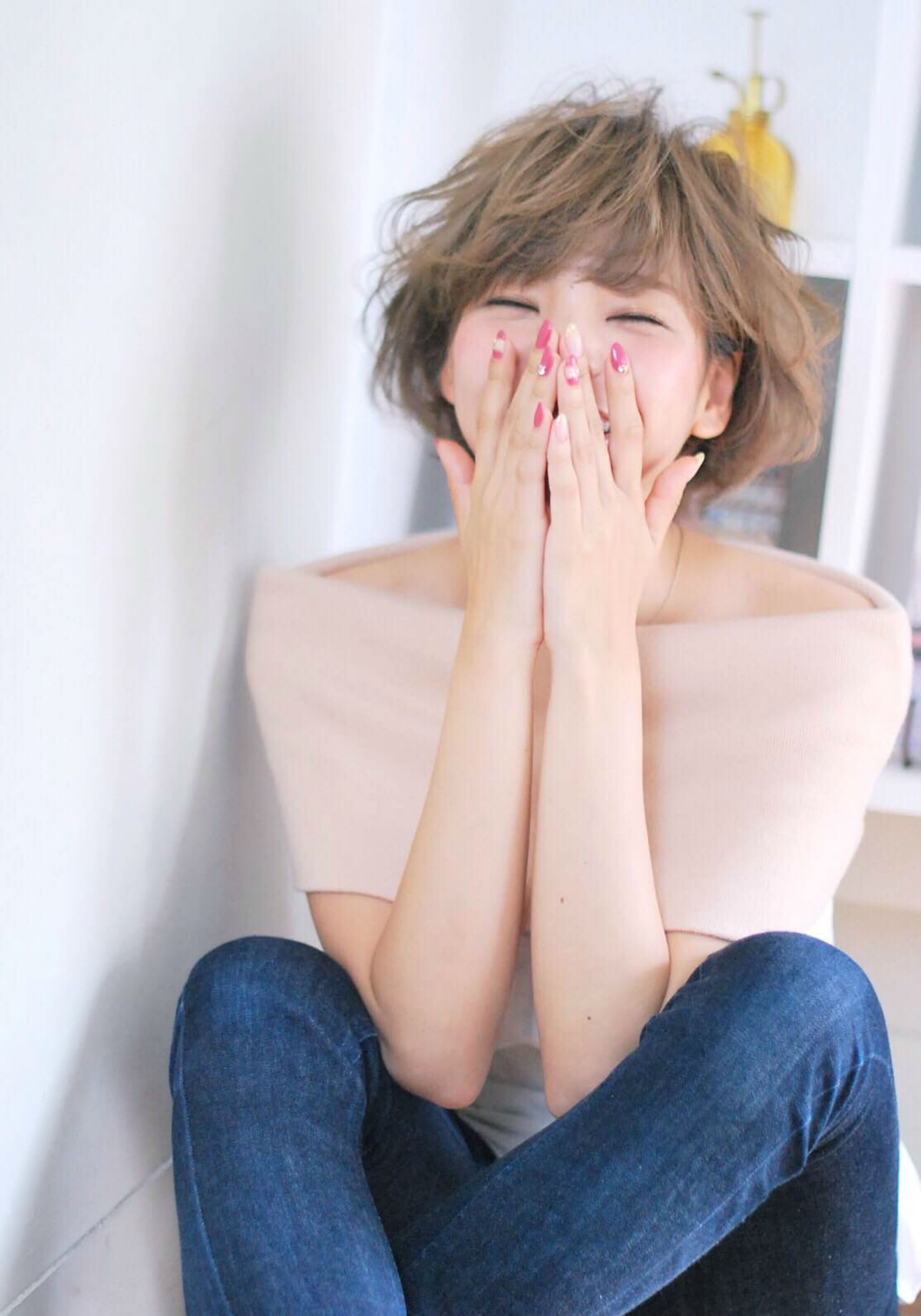 くしゅっとパーマで誰でも可愛いハッピーショート
