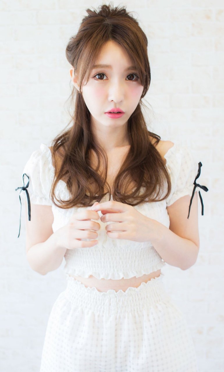 ゆるふわ巻き　ハーフアップ