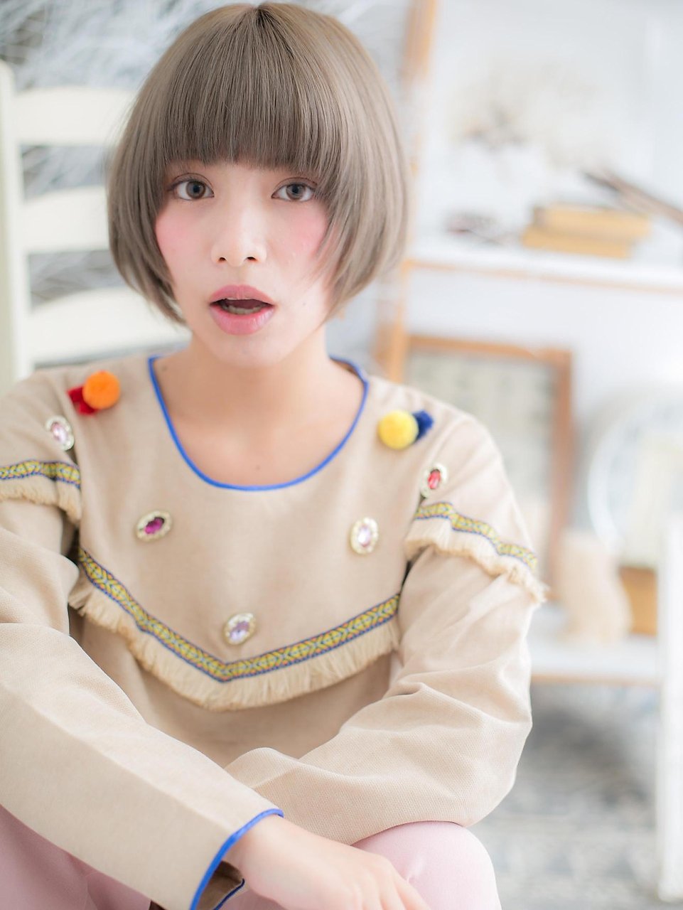 【カラーで差のつく◎個性派ショート】