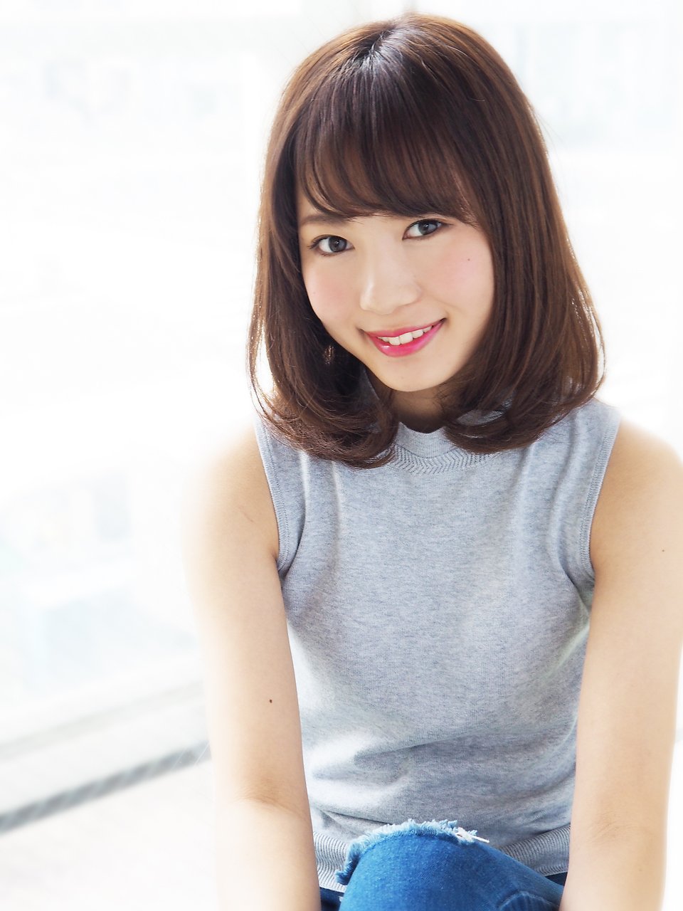 【ヘアジュレドゥ 古居】 大人可愛くワンカール女子ミディ